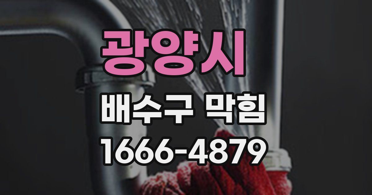 광양시 배수구 막힘