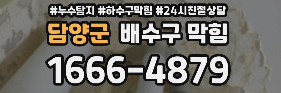 담양군 배수구 막힘