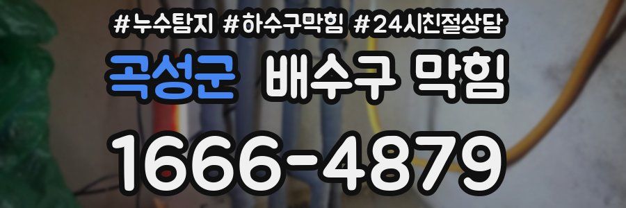 곡성군 배수구 막힘
