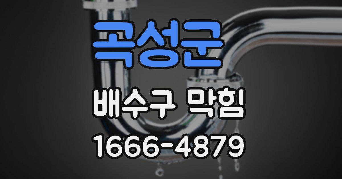 곡성군 배수구 막힘