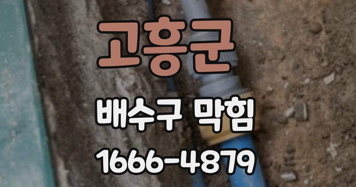 고흥군 배수구 막힘