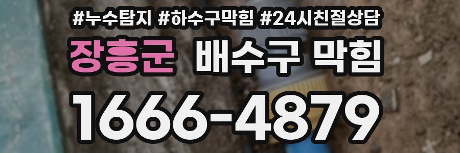 장흥군 배수구 막힘