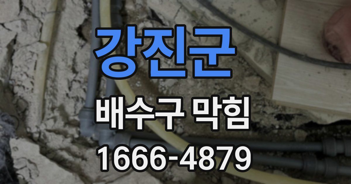 강진군 배수구 막힘