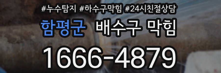 함평군 배수구 막힘