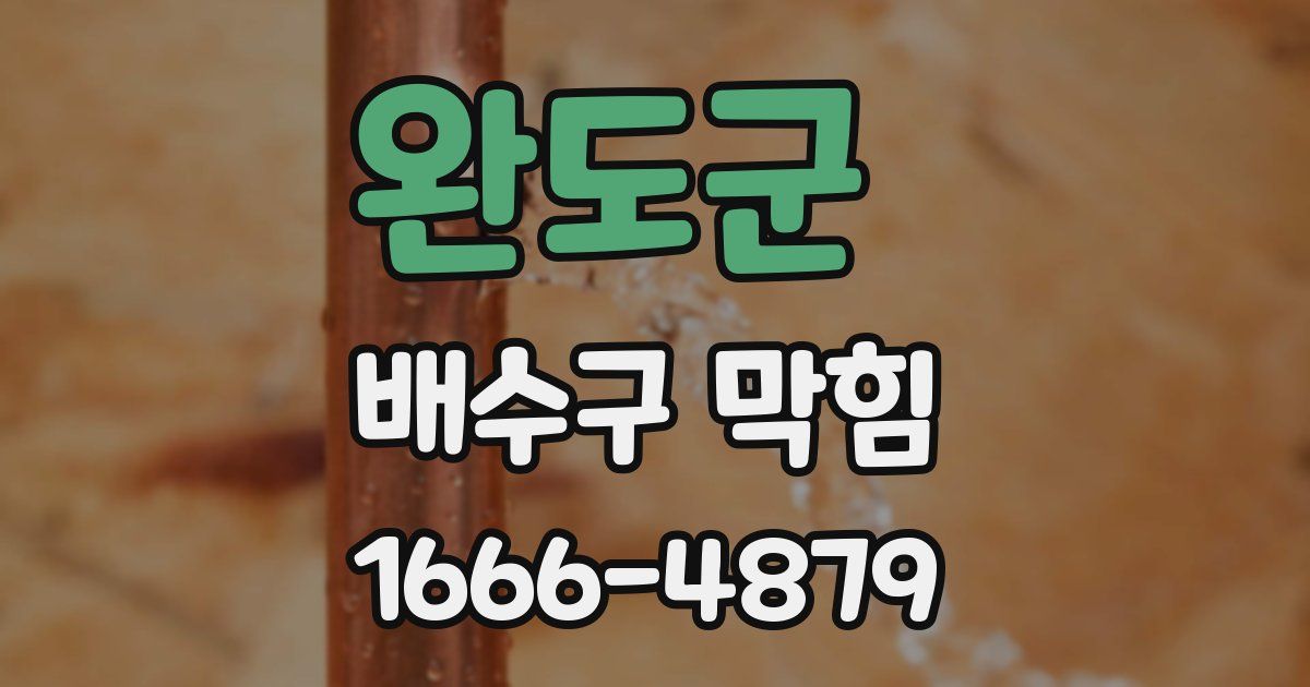 완도군 배수구 막힘