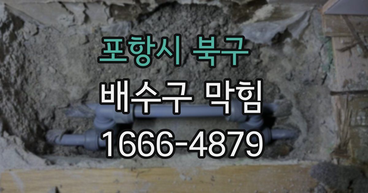 포항시 북구 배수구 막힘