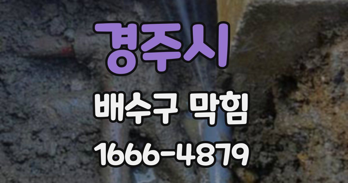 경주시 배수구 막힘