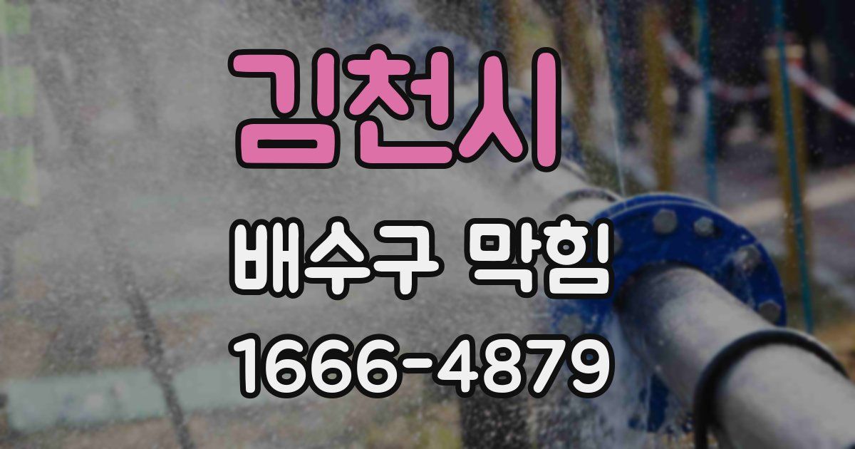 김천시 배수구 막힘