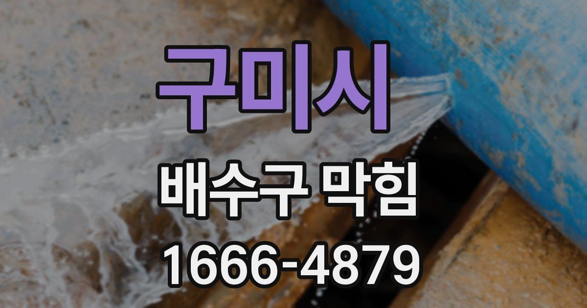 구미시 배수구 막힘
