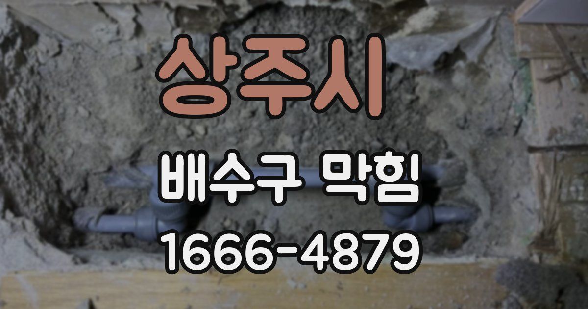 상주시 배수구 막힘