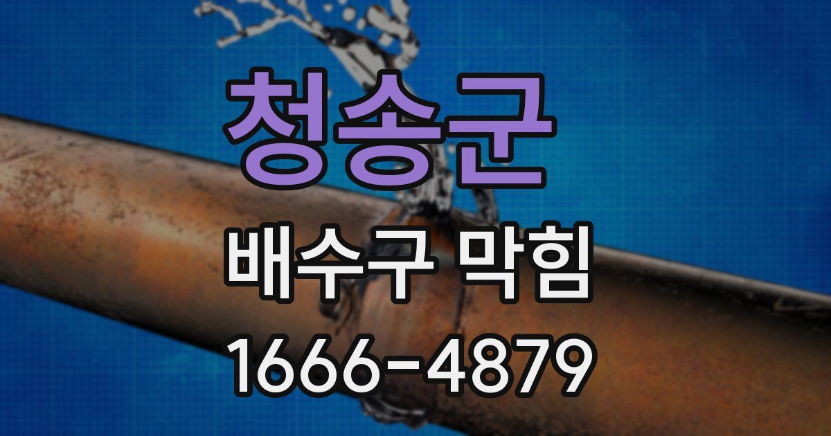 청송군 배수구 막힘