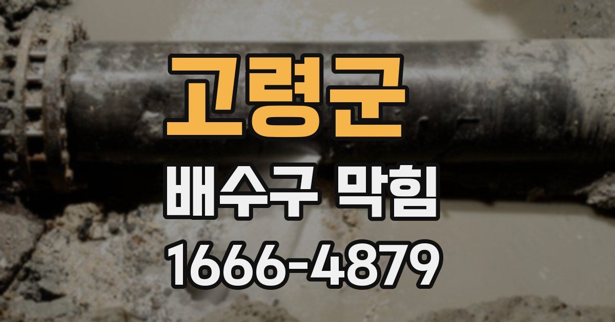 고령군 배수구 막힘