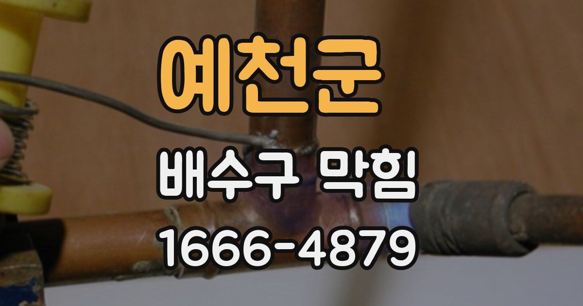 예천군 배수구 막힘