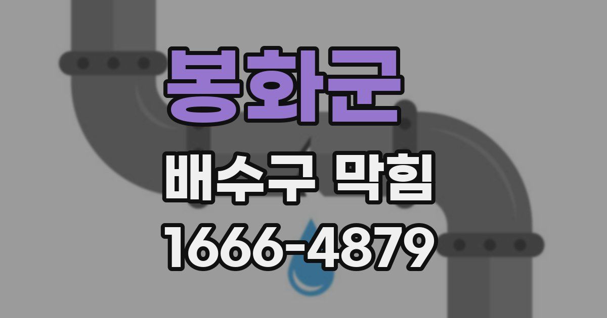 봉화군 배수구 막힘