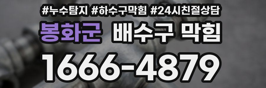 봉화군 배수구 막힘