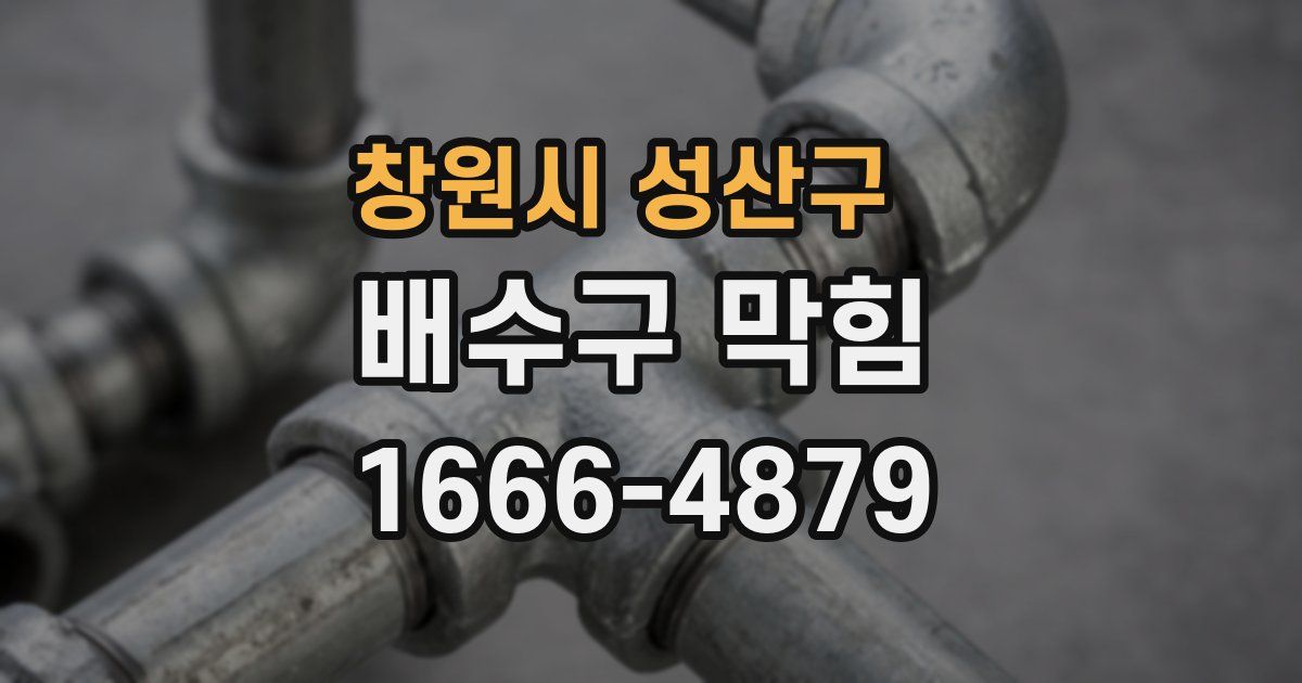 창원시 성산구 배수구 막힘