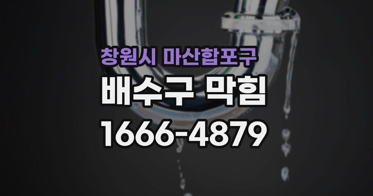 창원시 마산합포구 배수구 막힘