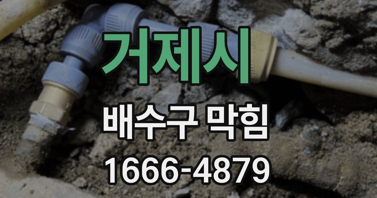 거제시 배수구 막힘