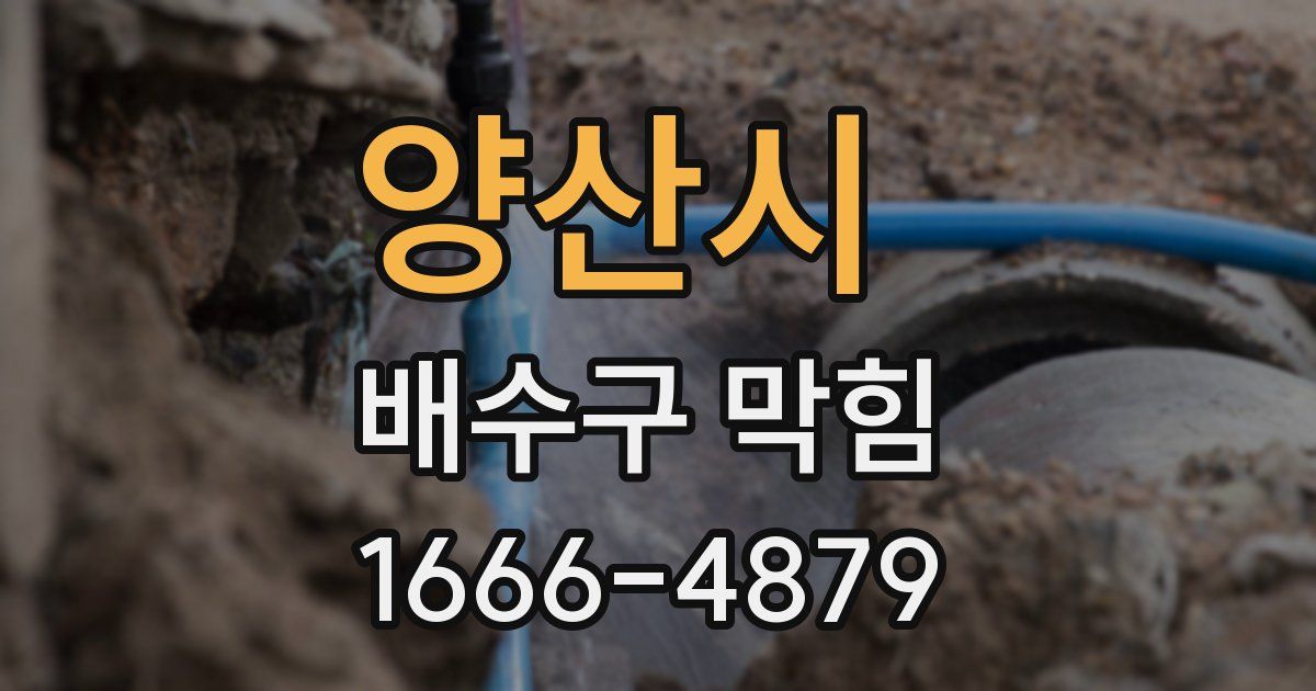 양산시 배수구 막힘