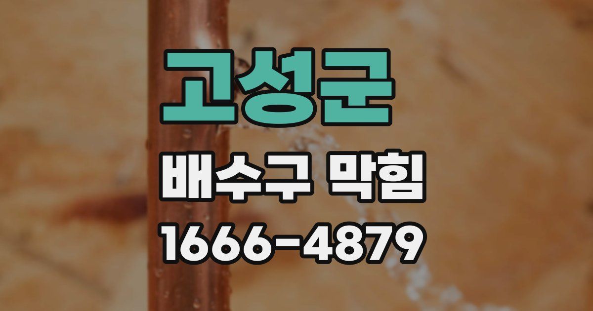 고성군 배수구 막힘