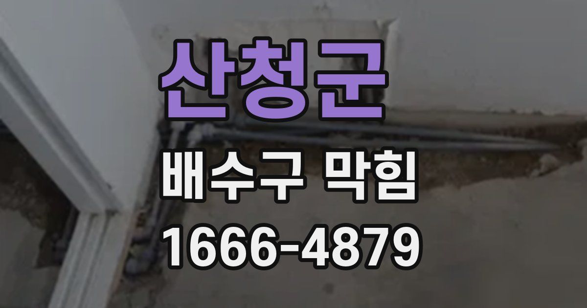 산청군 배수구 막힘