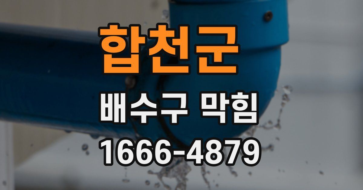 합천군 배수구 막힘
