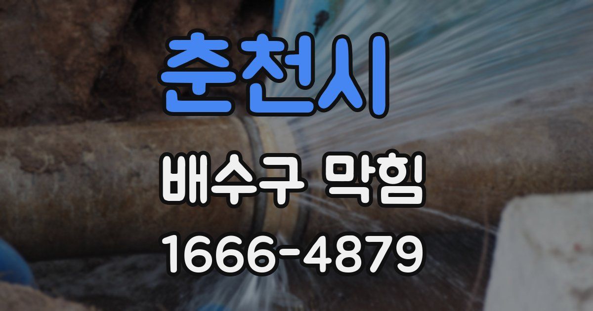 춘천시 배수구 막힘