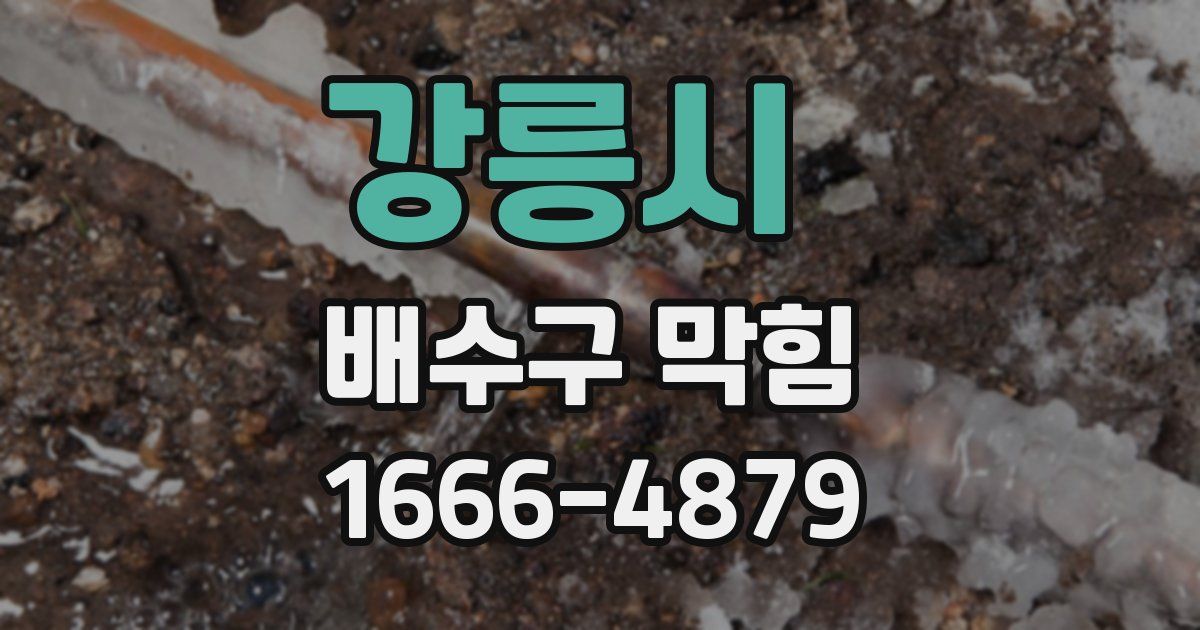 강릉시 배수구 막힘