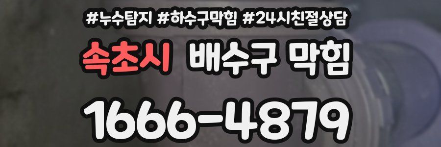 속초시 배수구 막힘