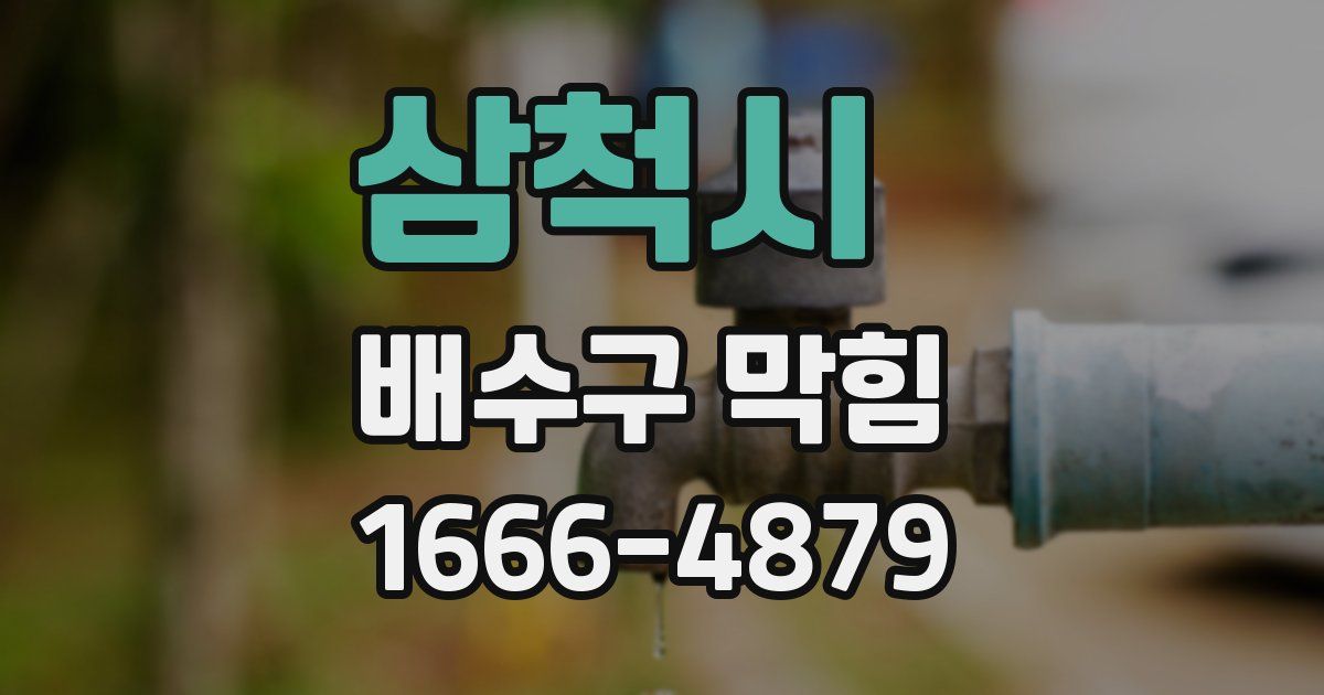 삼척시 배수구 막힘