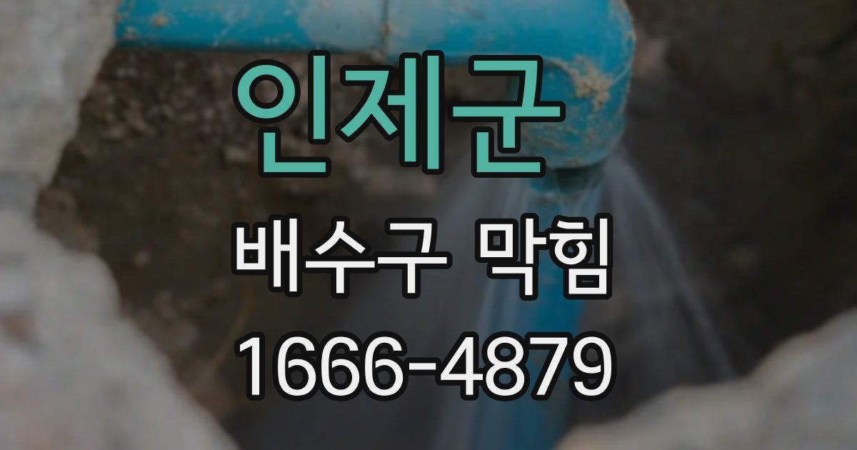 인제군 배수구 막힘