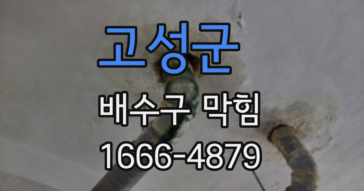 고성군 배수구 막힘