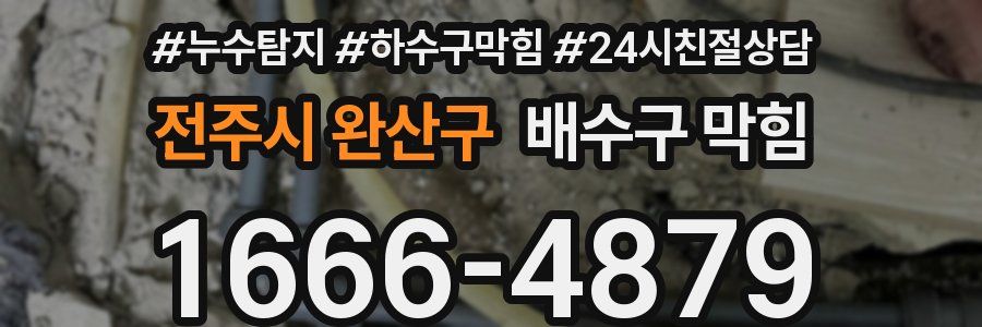 전주시 완산구 배수구 막힘