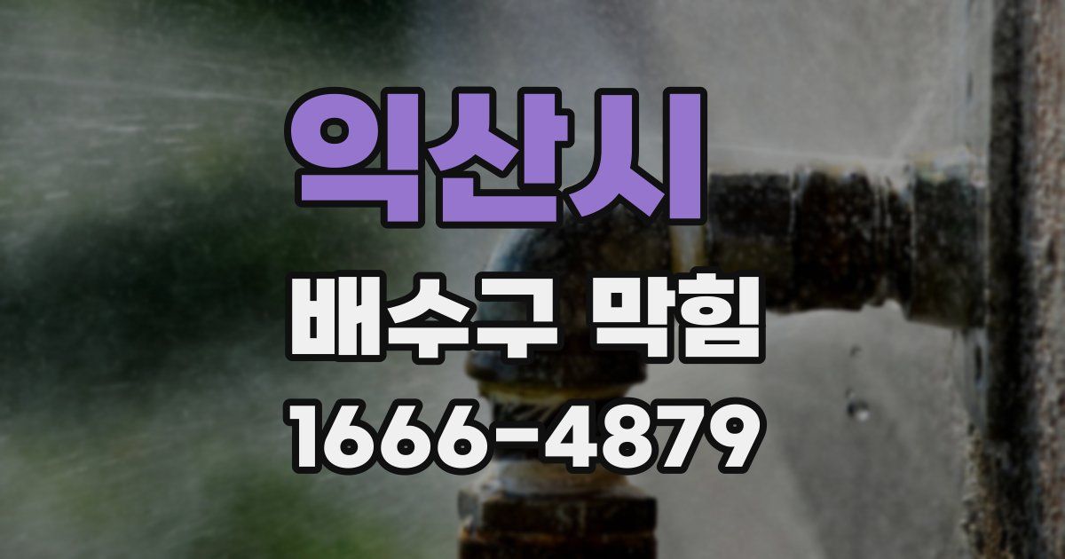 익산시 배수구 막힘