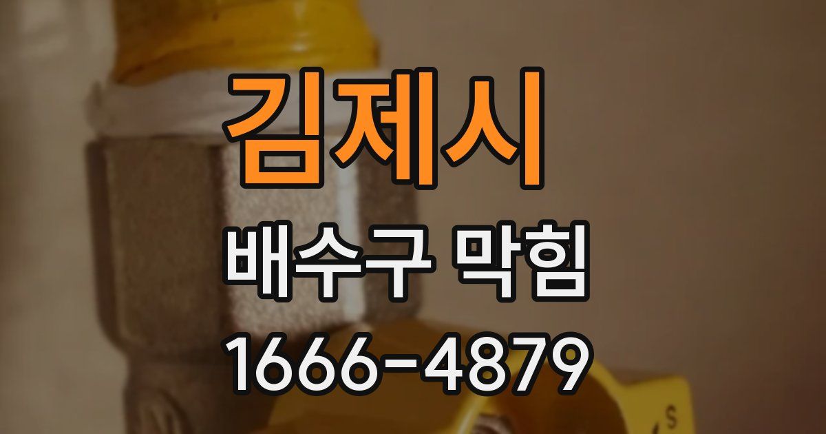 김제시 배수구 막힘