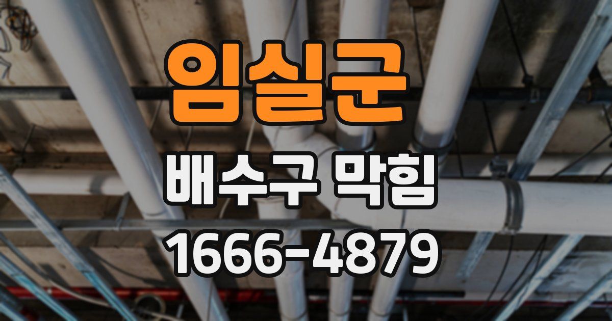 임실군 배수구 막힘