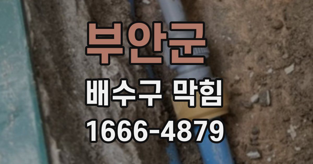 부안군 배수구 막힘