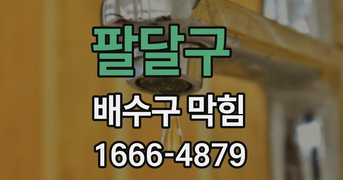 팔달구 배수구 막힘