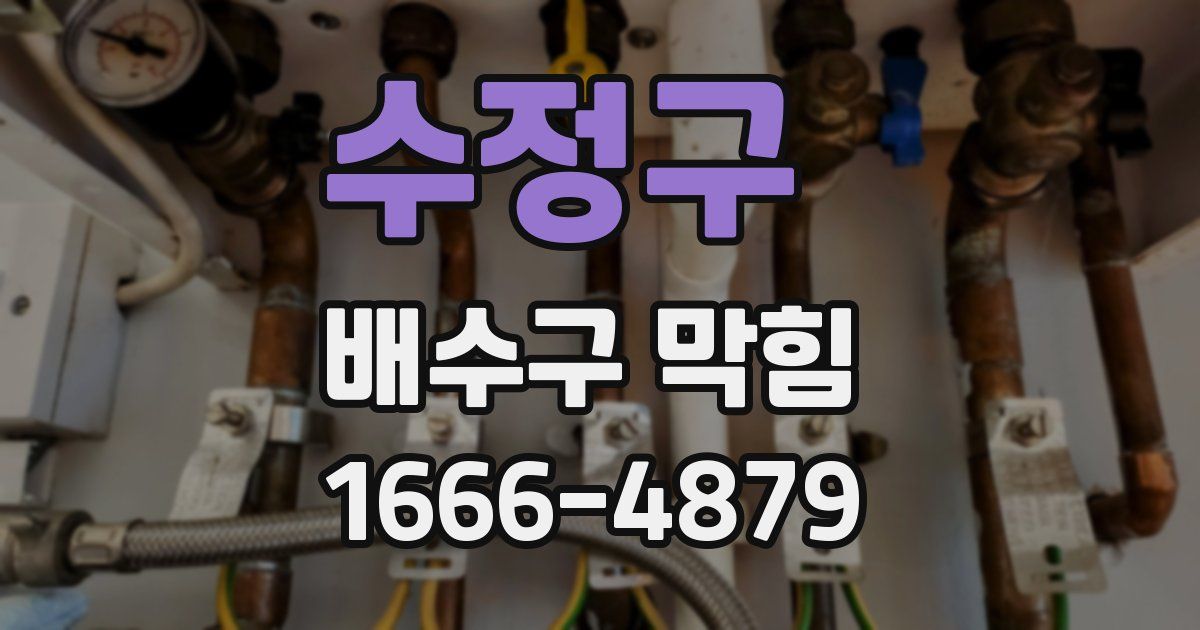 수정구 배수구 막힘