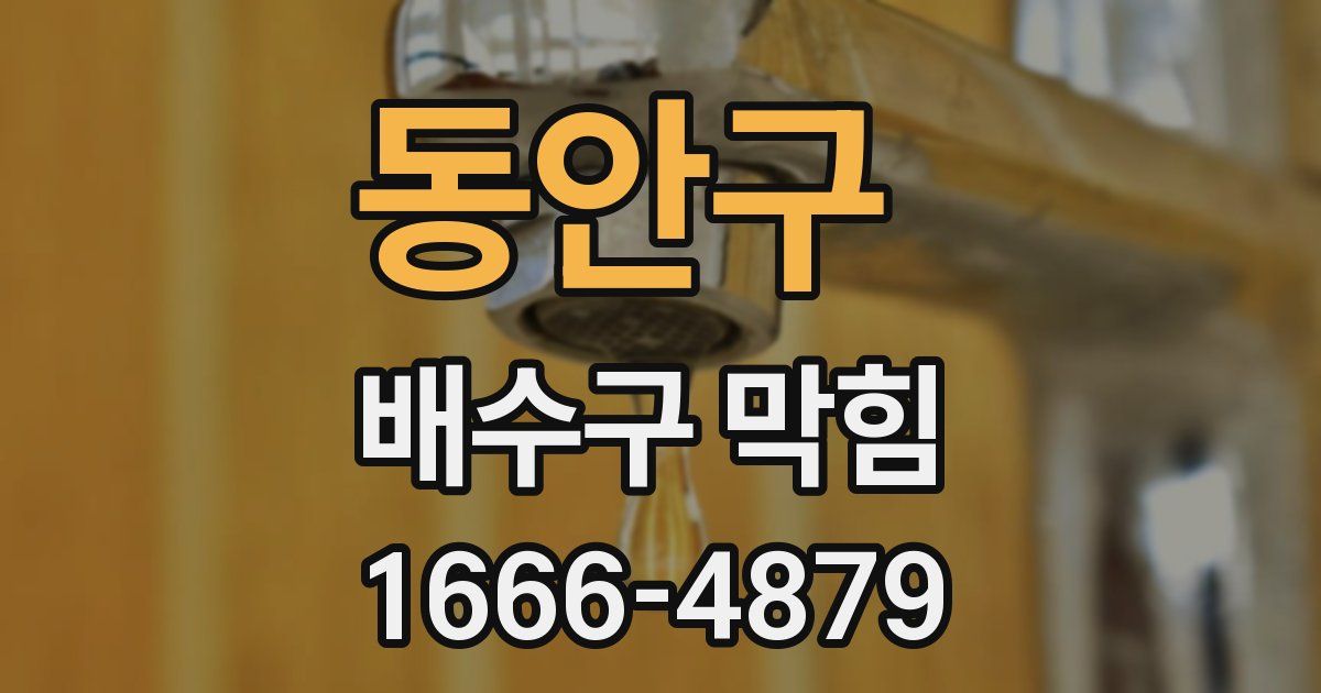 동안구 배수구 막힘