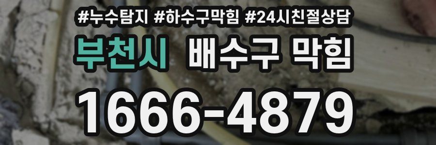 부천시 배수구 막힘