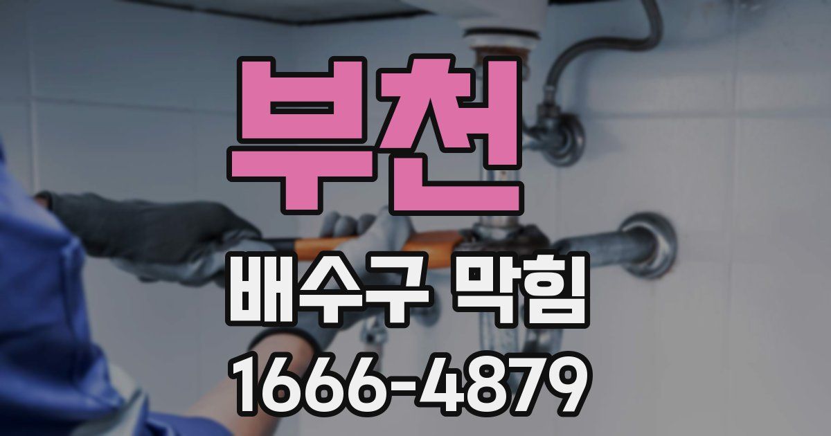 부천 배수구 막힘