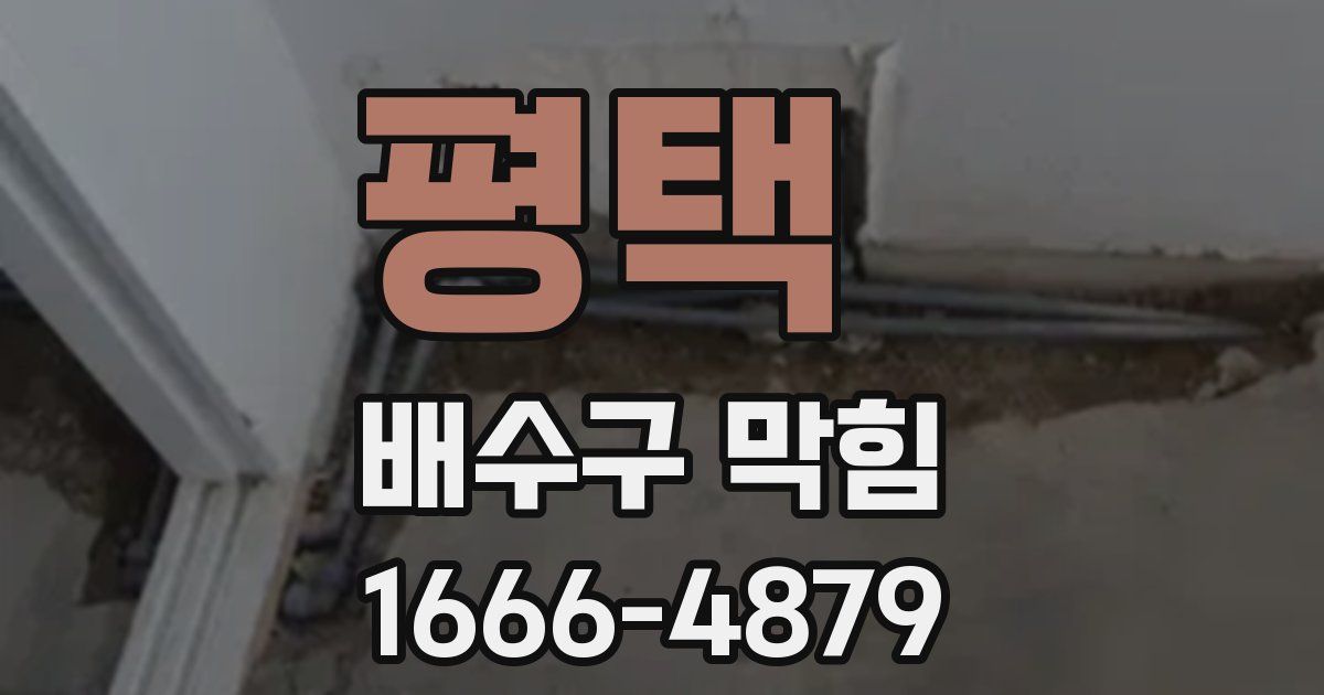 평택 배수구 막힘