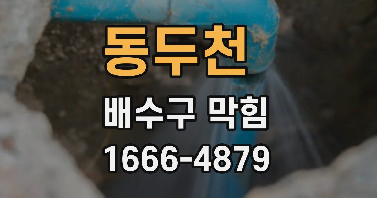 동두천 배수구 막힘