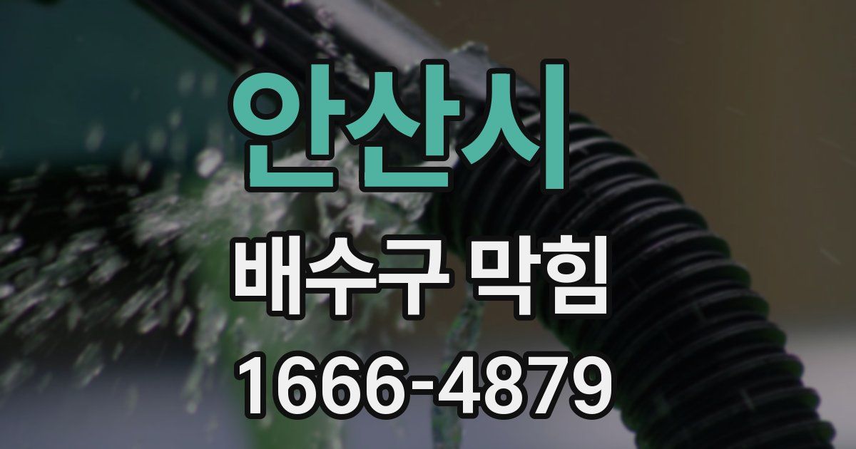 안산시 배수구 막힘