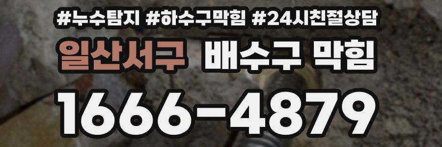 일산서구 배수구 막힘