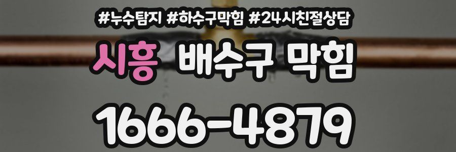 시흥 배수구 막힘