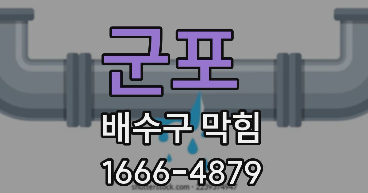 군포 배수구 막힘