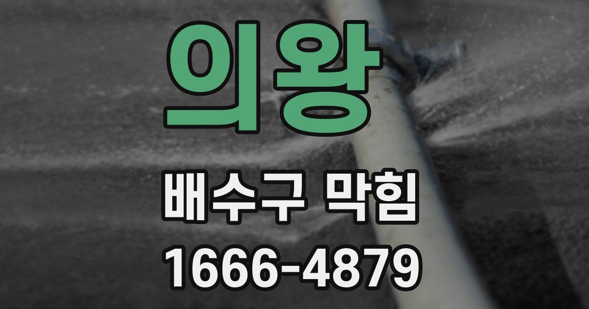 의왕 배수구 막힘