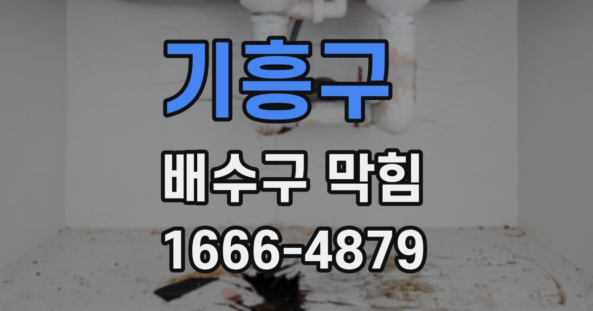 기흥구 배수구 막힘